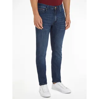 Slim-fit-Jeans TOMMY HILFIGER "Bleecker" Gr. 32, Länge 34, blau (bridger indigo) Herren Jeans Slim Fit mit Baumwoll-Denim Stretch, extra bequem