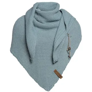 Knit Factory Strickschal Coco Dreiecksschal Winterschal Gesichtsschal Hals 190x85 cm Stonegreen, (Packung, 1-St. ein Schal), Schlauchschal Damen Herren Dreieckstuch warm Umhängetuch Strickware grün