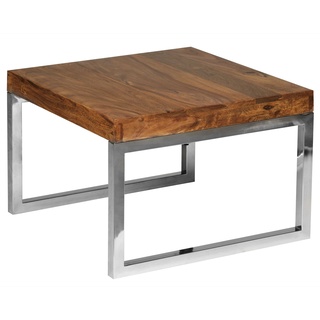 FineBuy Sheesham Couchtisch Wohnzimmer Tisch Beistelltisch 60 x 60 cm Massivholz