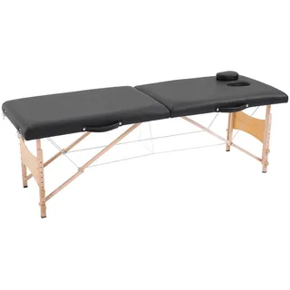 Homcom Massageliege gepolstert 186 x 58 x 60 cm Schwarz