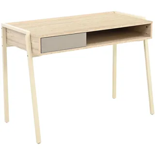 [en.casa] Schreibtisch Boderas Beige/Travertin