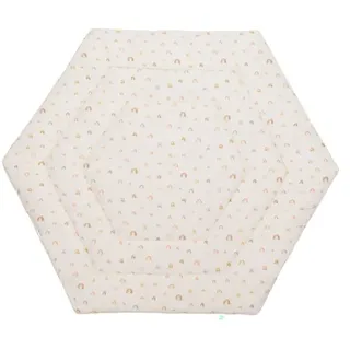 fillikid Laufstalleinlage 6-eckig Exclusiv in Rainbows Beige | Gr.: onesize