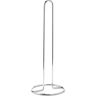 MSV Küchenrollenhalter Design Papierrollenhalter stehend, für die Küche, 12 x 12 x 31,5 cm, Silber