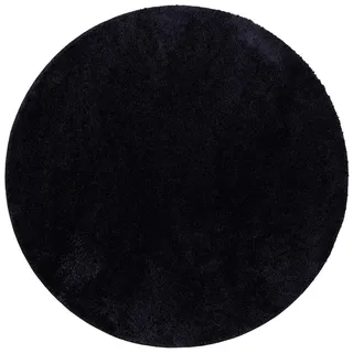 Snapstyle Hochflor Shaggy Teppich Palace Rund, Schwarz, 100x100cm