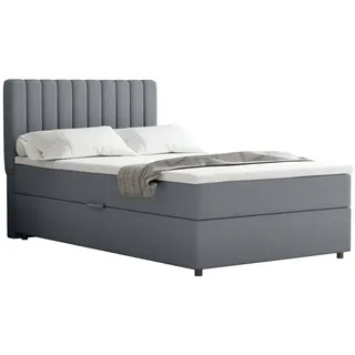panda möbel Boxspringbett 120x200 EVEREST, mit Topper, mit Bettkästen, Einzelbett, , Panda Möbel - Grau
