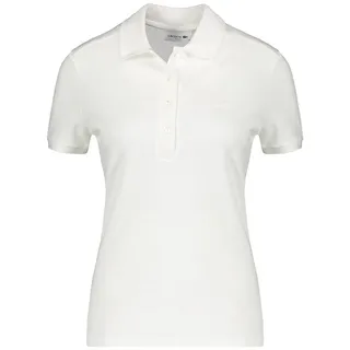 Lacoste Poloshirt Damen Poloshirt Slim Fit Kurzarm (1-tlg) weiß