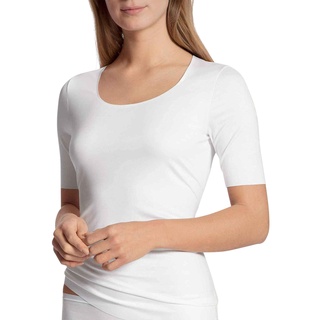 CALIDA Damen Natural Luxe Unterhemd, Weiß (Weiss 001), 46 (Herstellergröße: L)