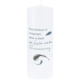 Trauerkerze "Das Sichtbare ist vergangen..."