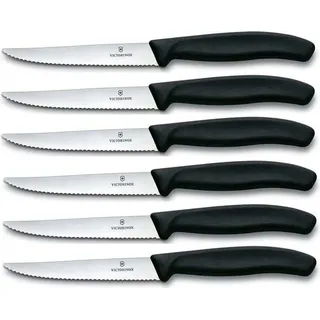 Victorinox Swiss Classic Steakmesser-Set 6-tlg. 11 cm Schwarz/Silber