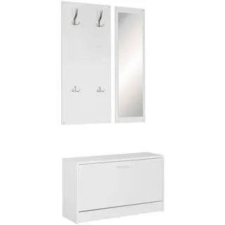 Mid.you Garderobe, Holzwerkstoff, 3-teilig, 80x147x27 cm, Garderobe, Garderoben-Set & Garderoben-Serien, Garderoben-Sets