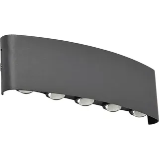 LINDBY Außenwandleuchte Aluminium 27 cm x 8 cm spritzwassergeschützt schwarz