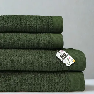 blanketino Handtuchset (Dunkelgrün, Kuschel Duo)