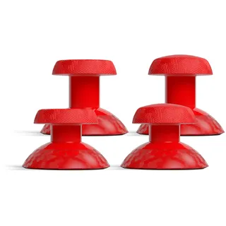 SCUF Valor PRO Thumbstick-Ersatzkit – 1 Kurzer Konkaver, 1 Kurzer Gewölbter, 1 Langer Konkaver, 1 Langer Gewölbter, Leicht Austauschbar, Langlebig – Rot