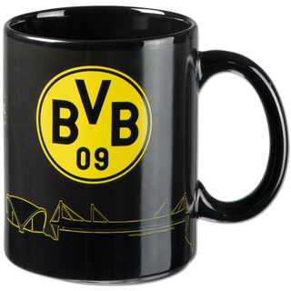 Borussia Dortmund BVB Zaubertasse Tasse (schwarz, one size)