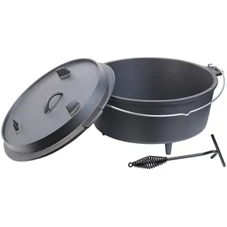 Rosenstein & Söhne Dutch Oven 12 l Gusseisen schwarz