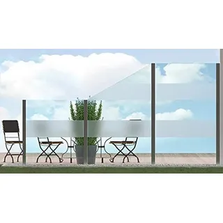 Bijon Sichtschutz Glas Terrassen, Windschutz Glaszaun, Garten