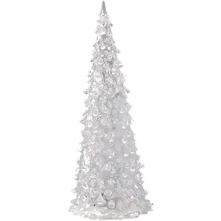 belupai 3 Stück Tischplatten-Weihnachtsbaum, bunt beleuchtete Acryl-Mini-Weihnachtsbaum-Figur, Tischplatten-Ornamente für Feiertag-Party-Dekoration (22 cm)