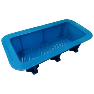 wisefood Backform Silikon Kuchenform rechteckig - 27,5x13,5x7cm, (5-tlg) blau