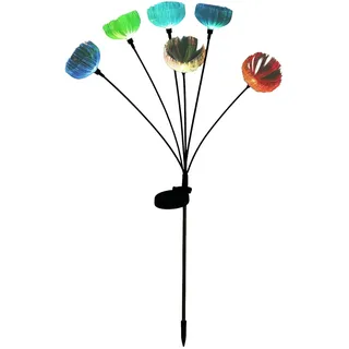 GLOBO Solarleuchte Edelstahl H 70 cm 1er Set schwarz