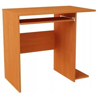 MATKAM kleiner PC-Schreibtisch aus Holz B5 H 74x B 80 x T 50 cm, Erle