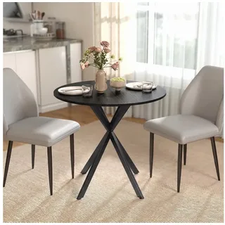 Homcom Küchentisch Ø 80 cm schwarz