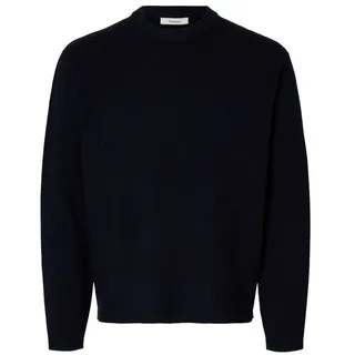 Selected Rundhalspullover Blau XXL