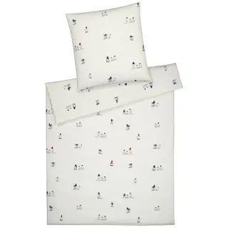 Elegante Bettwäsche Pinguin Party Soft Flanell Weiß, Flanell, 3 teilig, Tiermotiv weiß