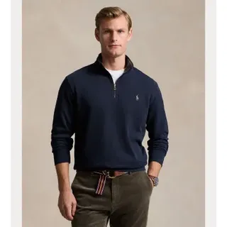 Polo Ralph Lauren für Herren. 710812963003 Pullover Navy Reißverschluss (M), Lässig, Baumwolle, Langarm, Marine