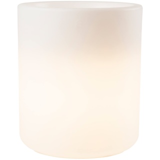 8 seasons Design Shining Elegant Pot S, LED Pflanzkübel 39 x 39 cm (weiß), E27 Fassung inkl. Leuchtmittel in warmweiß, beleuchteter Pflanzkübel für innen + außen, Blumenkübel