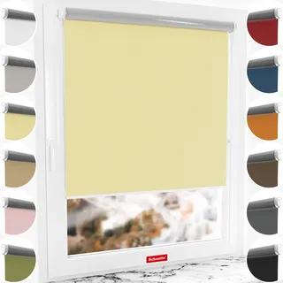 Schuette® Verdunkelungsrollo ohne Bohren/mit Bohren 2in1 ● Thermo Rollo Kollektion: Sandy Shore (Beige) ● 120 x 230 cm (Breite x Höhe) ● Suprafix Klemmrollo = Klemmfix 2.0 ● 60s Montage mit Video
