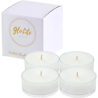 PartyLite GloLite Duft-Teelichter mit Eisbeeren-Duft, Noten von Apfel, Cranberry, Pfirsich, Erdbeere, Vanille und Moschus, großes Teelichter-Set, 11 Stunden Brenndauer, World's Brightest Candle