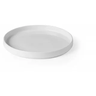 6x Teller Oslo, mit hohem Rand, HENDI, Oslo, Weiß, ⌀240x(H)26mm, Porzellan