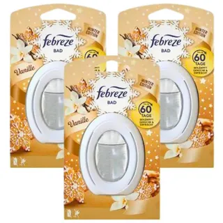 Febreze Raumduft 3 x Febreze Bad Lufterfrischer Vanille Winter Edition jeweils 8ml