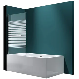 mai & mai Duschwand für Badewanne faltbar 180° Sicherheitsglas 94 x 140 cm Transparent