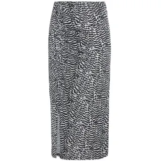VIVANCE Midirock Damen Animalprint Schwarz/Weiß 38