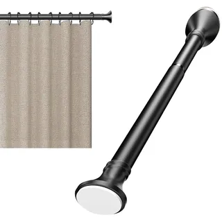 Teleskopstange Zum Klemmen 3m 4m 5m Gardinenstange Ohne Bohren Duschstange Zum Klemmen Ausziehbare Klemmstange Für Gardinen Vorhangstange Ohne Bohren Curtain Rod No Drill(Schwarz,260-350CM)