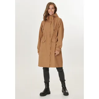 Weather Report Outdoorjacke WEATHER REPORT "Pharell", Damen, Gr. 44, braun (camelfarben), 100% Polyester, unifarben, casual, lang, ohne Ausschnitt, Langarm, Jacken, mit 10.000 mm Wassersäule
