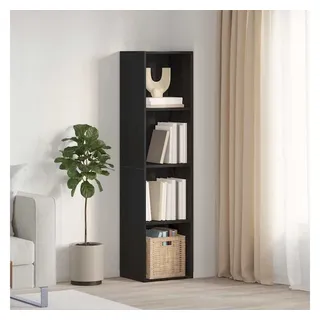 vidaXL Bücherregal 143 x 30 x 36 cm Schwarz Eiche