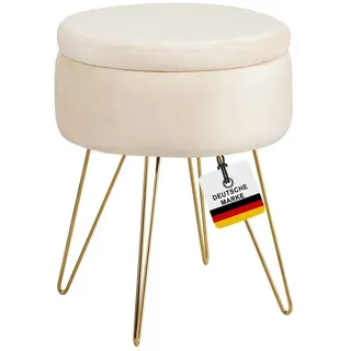 Albatros Hocker Cannes Samt 0 x 0 x 0 cm Beige