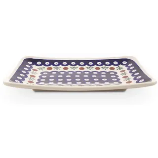 Bunzlauer Keramik Sushi-Teller klein 21,7x15x2,5 cm, Dekor 41