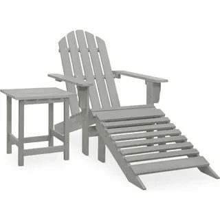 vidaXL Adirondack-Gartenstuhl 2-tlg. grau
