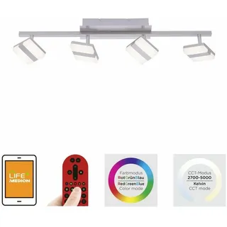 LeuchtenDirekt Deckenleuchte Leuchten Direkt Lola Smart LED Deckenleuchte Sabi, LED, Dimmbar ohne Bewegungsmelder Smart Home-fähig weiß