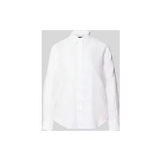 Relaxed Fit Leinenhemd aus reinem Leinen, Weiss, XL