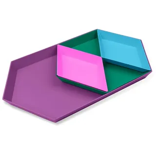 Tasty Tapas Tablett Lila/Grün/Blau/Rosa 4-tlg.