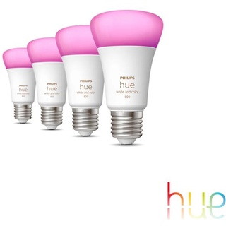PHILIPS Hue White & Color Ambiance LED E27, 6,5 Watt, Viererpack, 8719514328402,