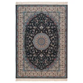 Orientteppich Nain 200 x 290 cm Acryl Blau