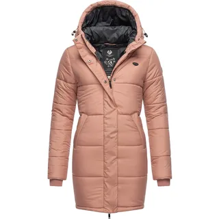 Ragwear Steppmantel "Relive Long Remake", Damen, Gr. XXL (44), rosa (altrosa), Obermaterial: 100% Polyester (recycelt), Innenfutter: 100% Polyester (recycelt), Wattierung: 100% Polyester, casual, gerade ca.