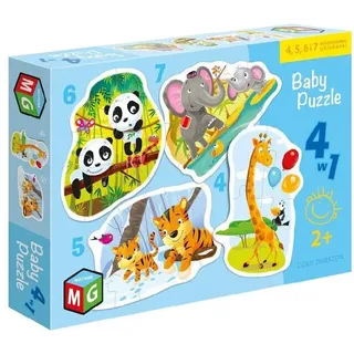 Puzzle Baby 4w1. Dzikie zwierzęta