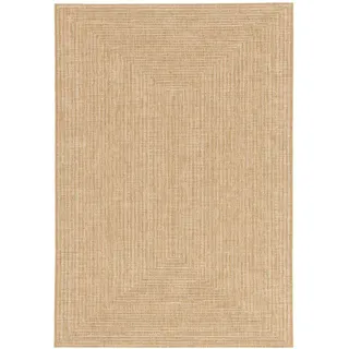 mokebo Outdoor Teppich 'Der Natürliche' (160x230 cm) Terrassenteppich in Rattan Optik, wetterfest & lichtecht, Teppich-Aufleger für Balkon, Terrasse und Garten, weich & Natur