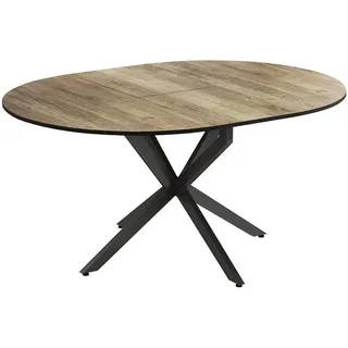 Vicco Esstisch Loyd, Eiche rustikal 120 x 76.5 cm ausziehbar